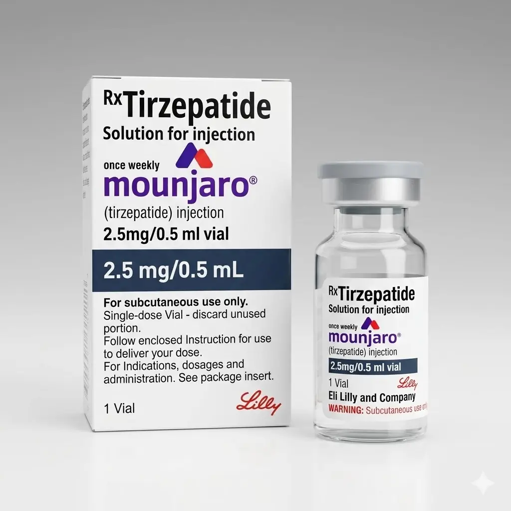 Mounjaro 2.5 — Tirzepatide 2.5 mg / 0.5 ml, 1 product-page.units_short, Eli Lilly India