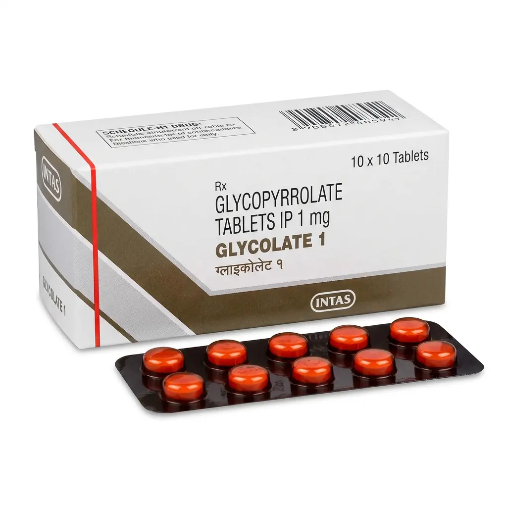 Glycolate 1 — Glycopyrrolate 1 mg, 100 product-page.units_short, Intas
