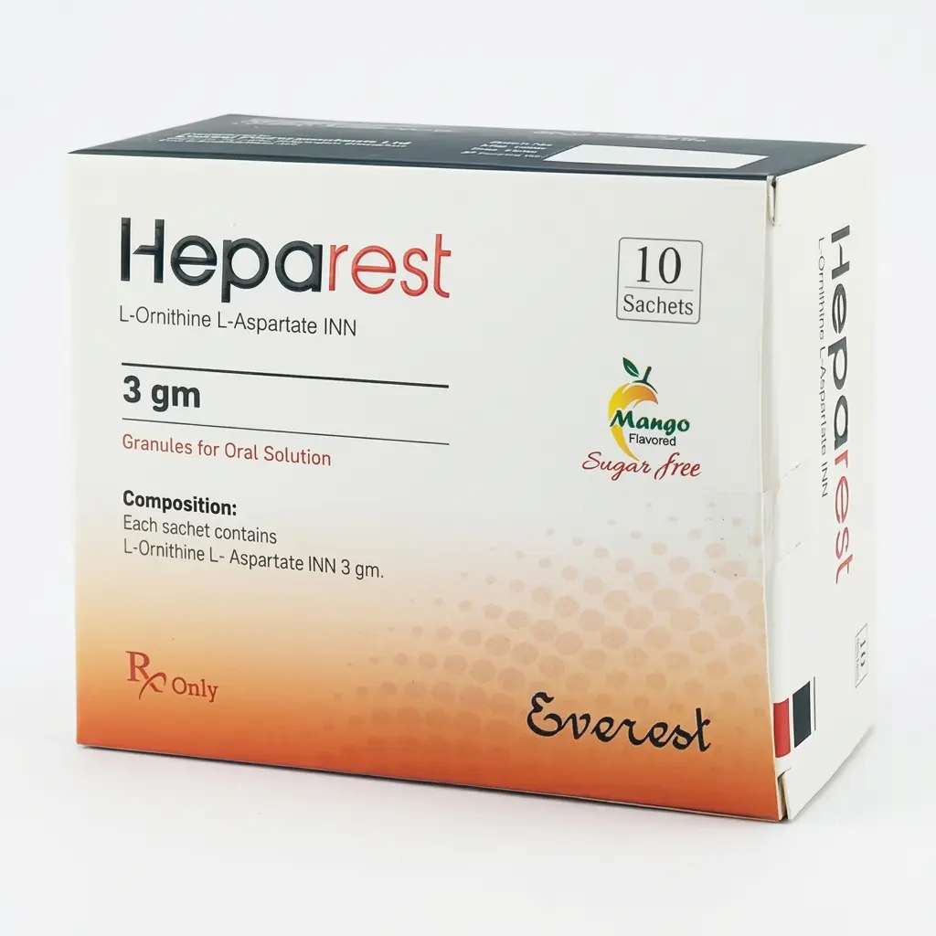 Heparest — L-Ornithine L-Aspartate 3 gm, 10 product-page.units_short, Everest