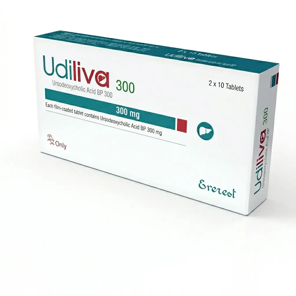 Udiliva 300 — Ursodeoxycholic Acid 300 mg, 20 product-page.units_short, Everest