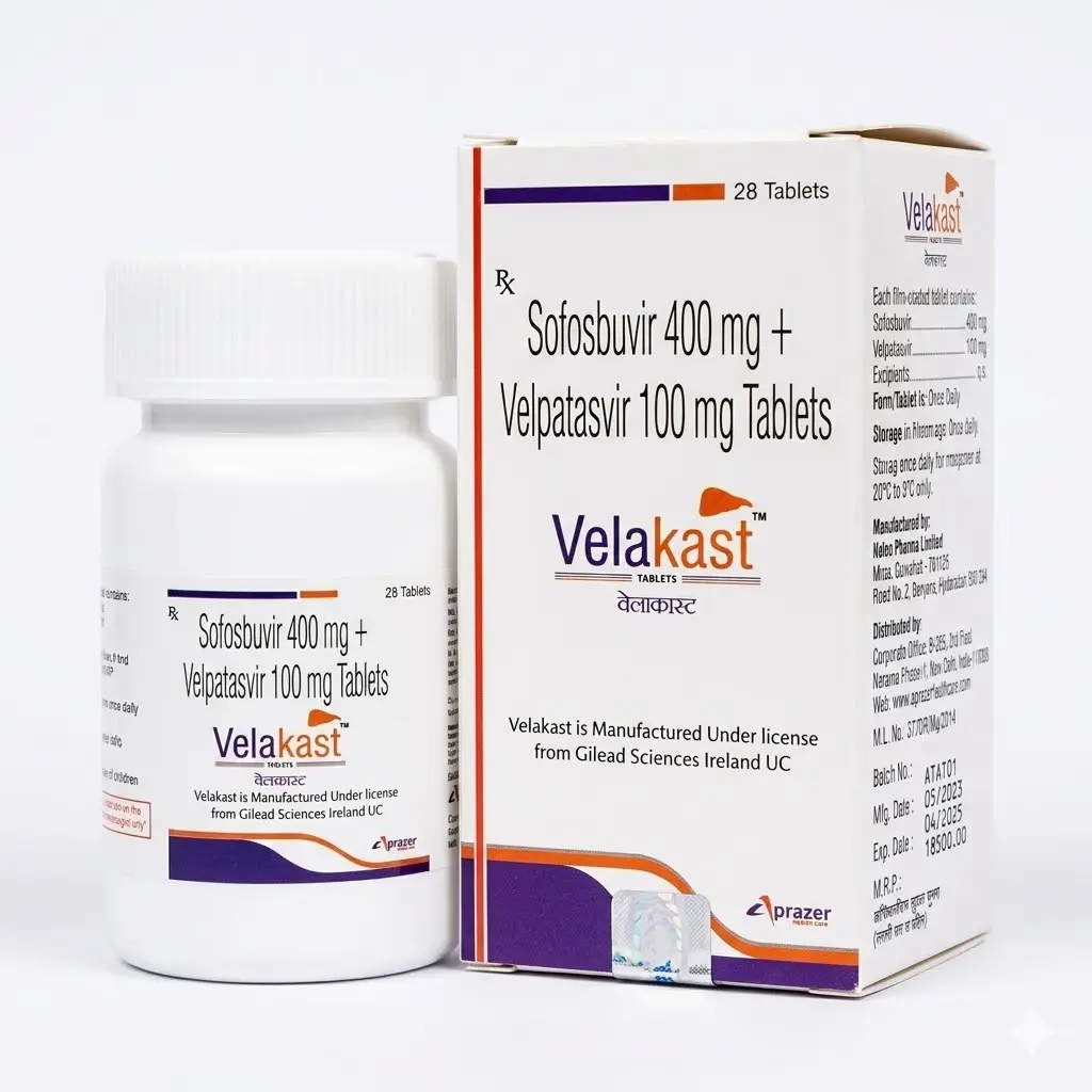 Velakast — Sofosbuvir 400 mg + 100 mg, 28 product-page.units_short, Aprazer