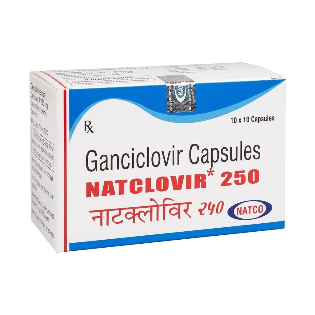 Natclovir — Ganciclovir 250 mg, 100 product-page.units_short, Natco