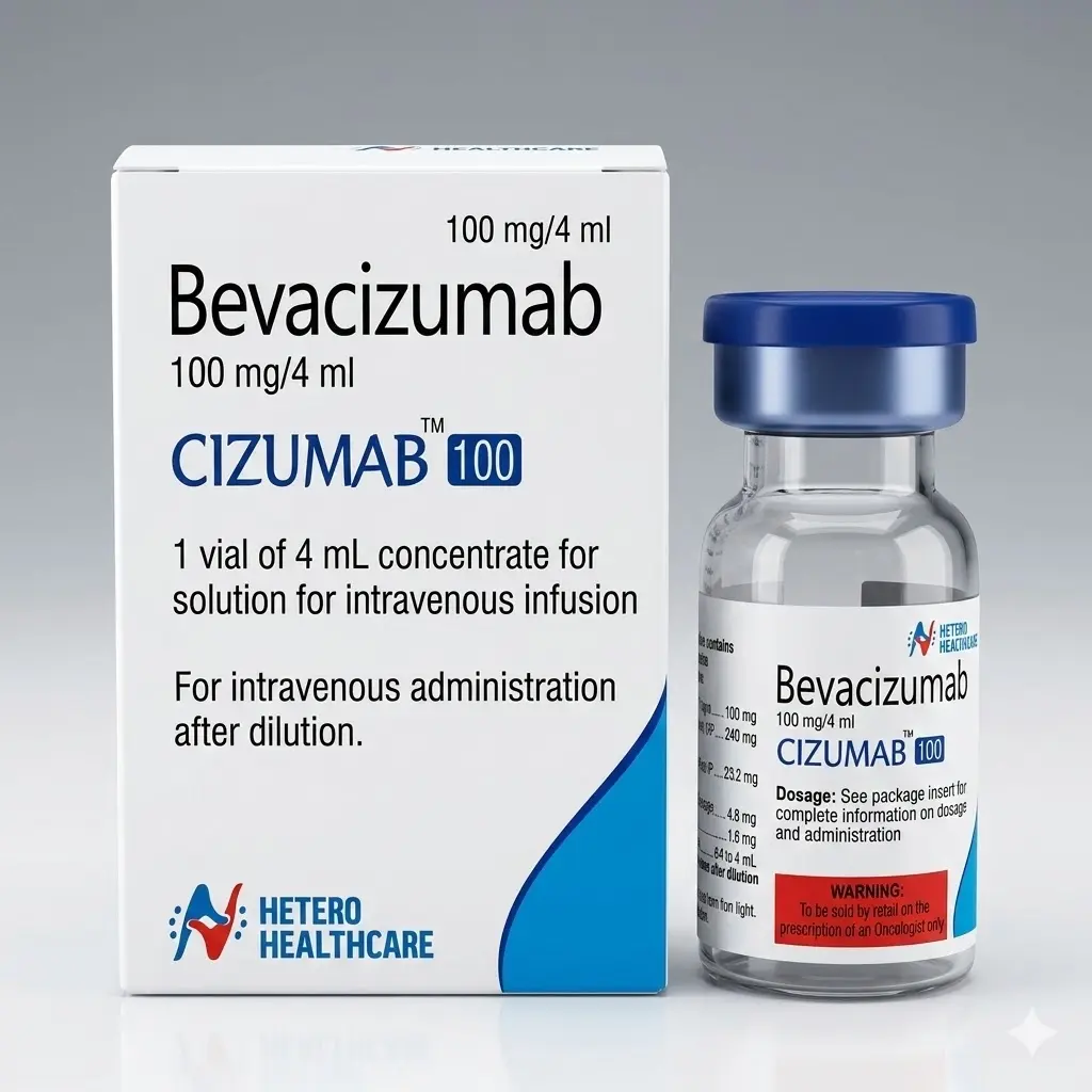 Cizumab 100 — Bevacizumab 100 mg / 4 ml, 1 product-page.units_short, Hetero