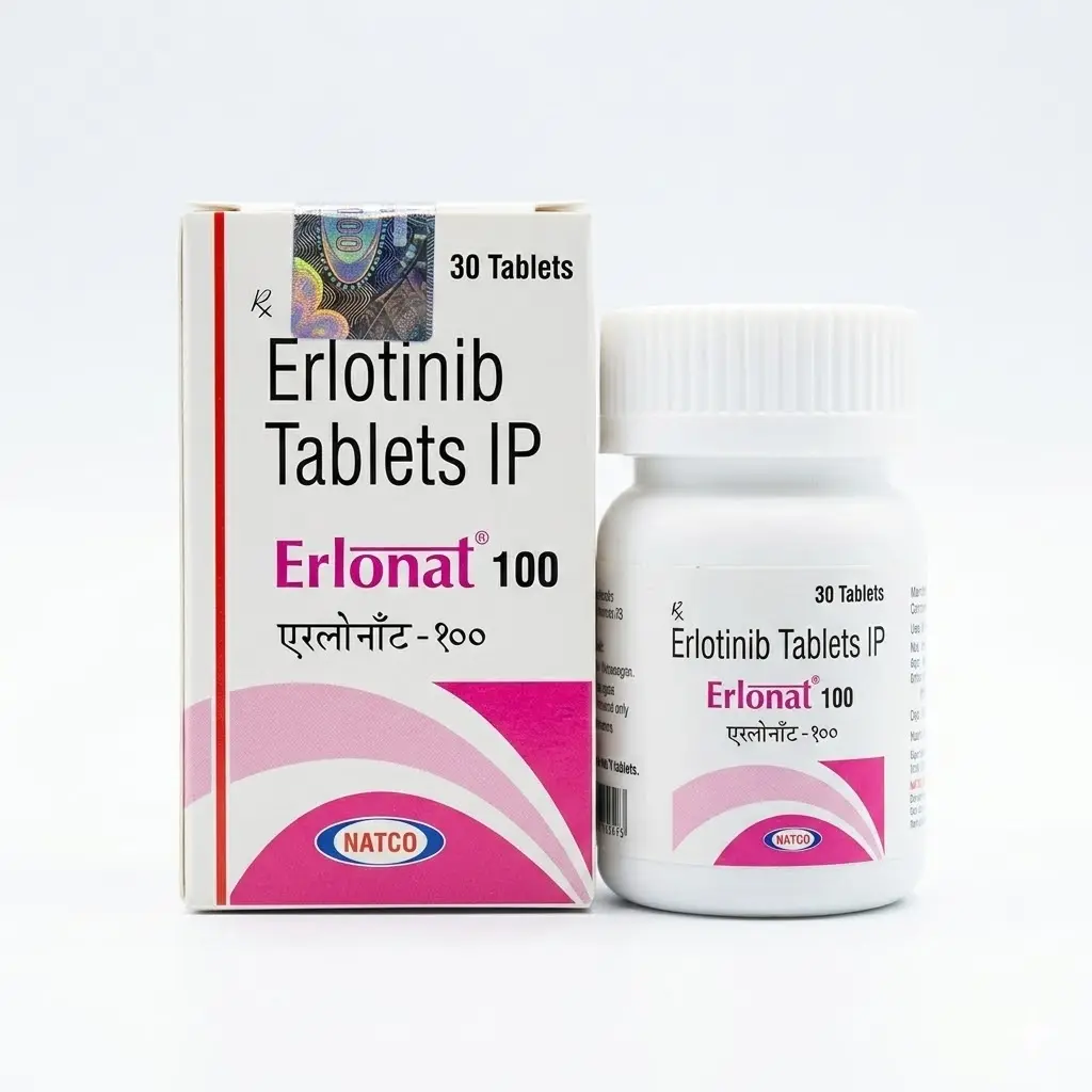 Erlonat 100 — Erlotinib 100 mg, 30 product-page.units_short, Natco