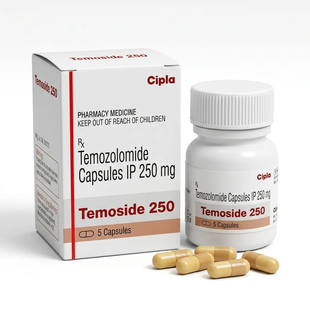 Temoside — Temozolomide 250 mg, 5 product-page.units_short, Cipla